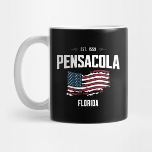 Pensacola Florida - Old Glory Patriotic USA Flag July 4th Mug